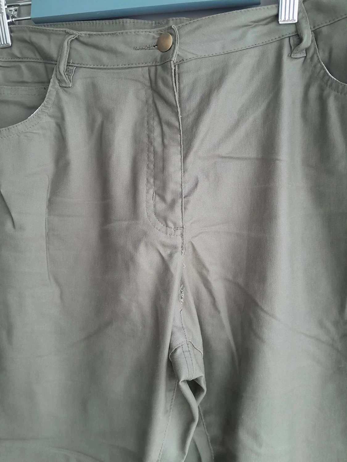 Calça cor camuflagem, algodão encerado, tamanho 50, Marca Blanche Porte – photo 5